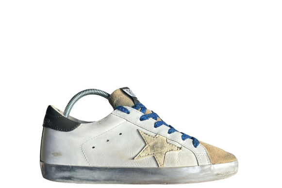 Golden Goose Superstar ( White Silver Blue )