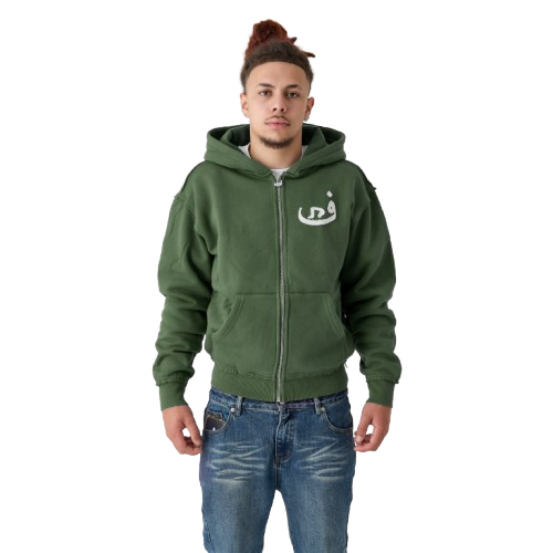 Zip Hoodie 808 - Kaki Vert