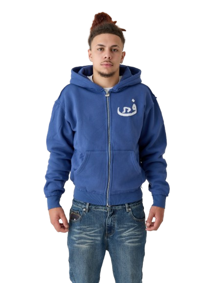 Zip Hoodie 808 - Bleu