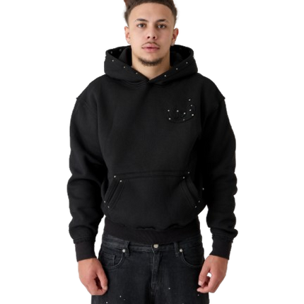 Hoodie Button - Black