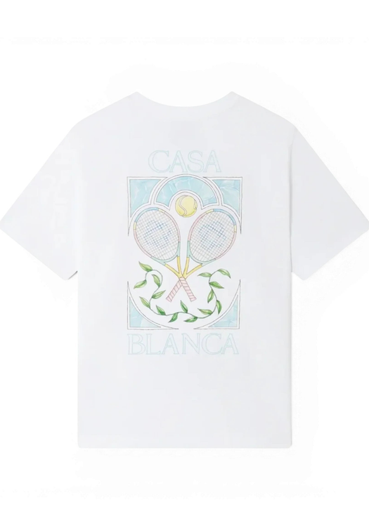 T-shirt Casablanca Tennis Bleu