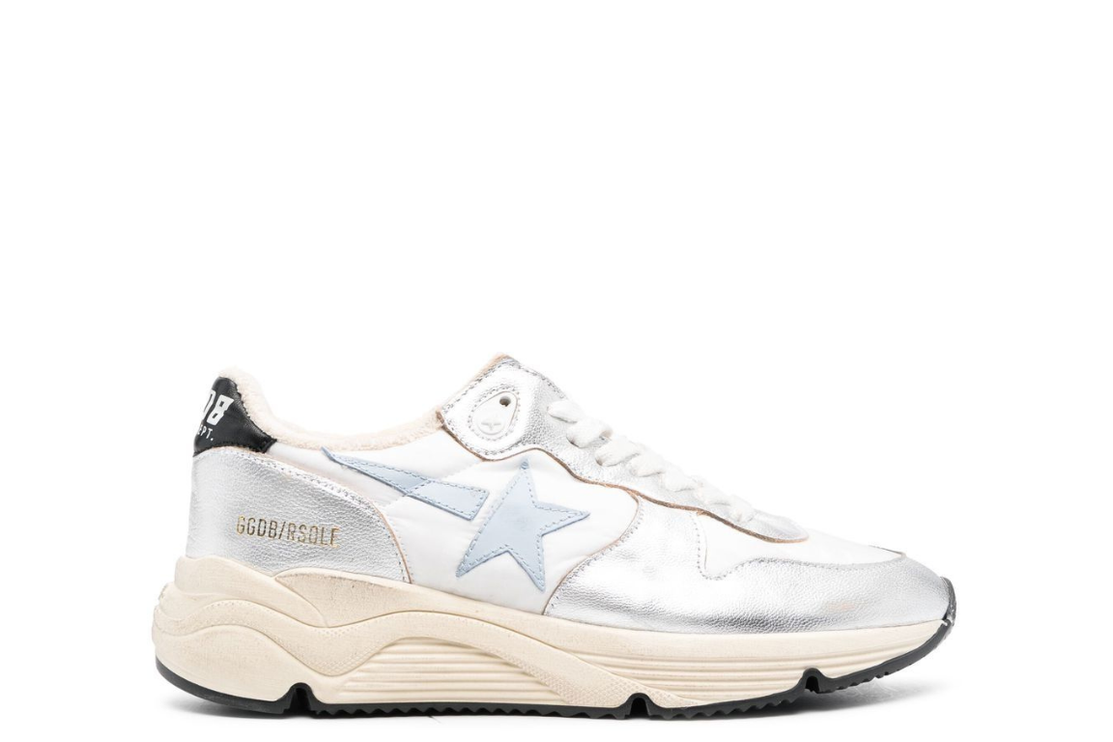 Golden Goose Running Metallic Blue