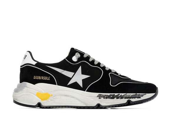 Golden Goose Running Black Silver