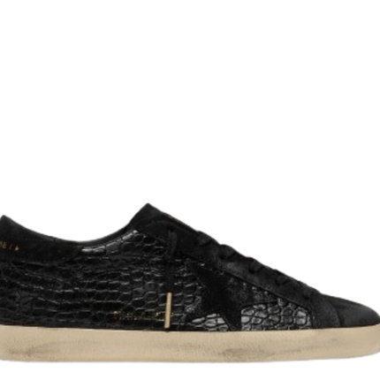 Golden Goose Super Star Black Croc-print