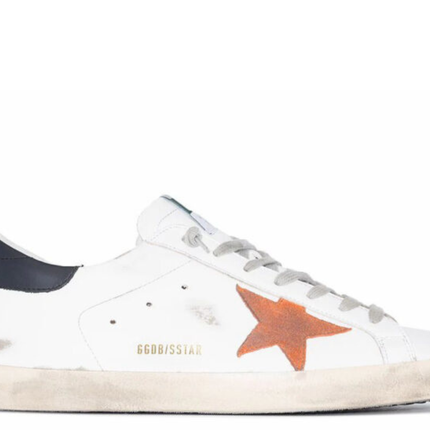 Golden Goose Super-Star White Black Orange Suede