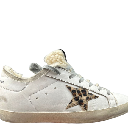 Golden Goose Super Star White Leopard Print