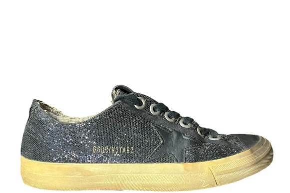 Golden Goose V-Star Paillette Noir