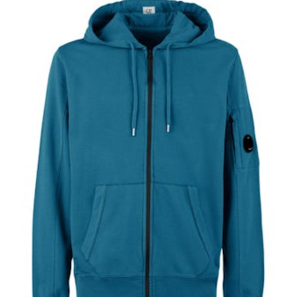 Hoodie zippé CP Company (Bleu Azur)