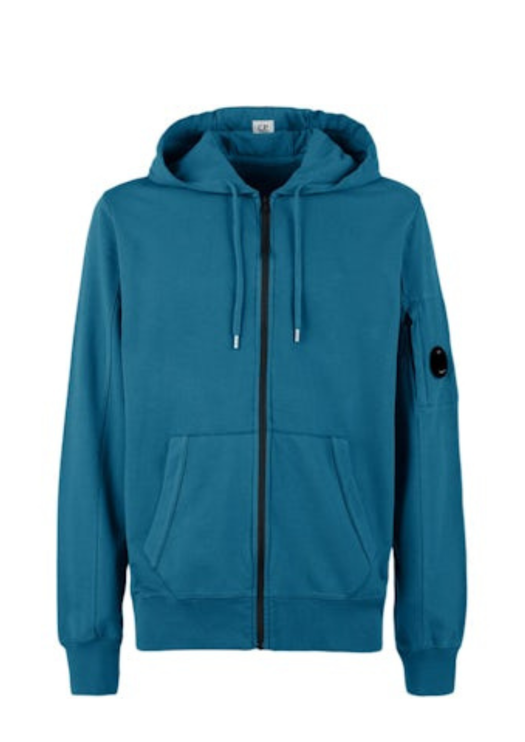Hoodie zippé CP Company (Bleu Azur)