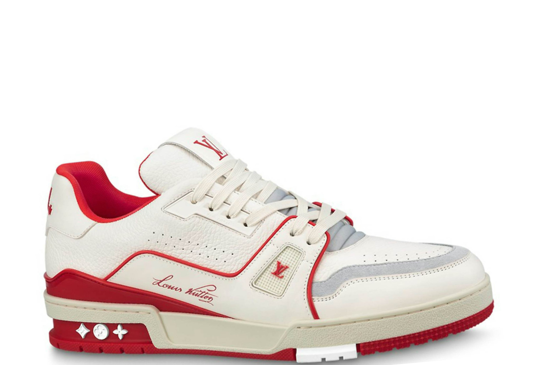 Louis Vuitton Trainer White Red