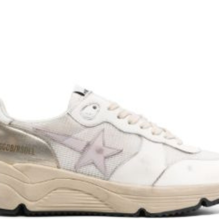 Golden Goose Running White Lila Gold