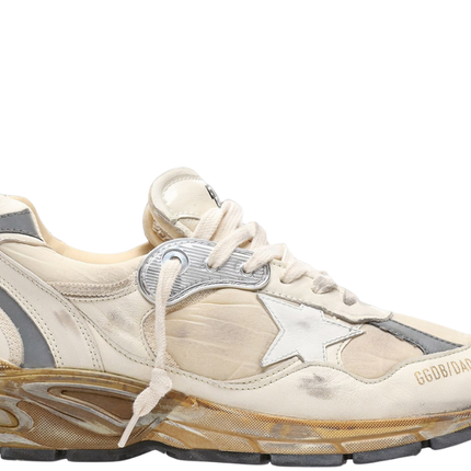 Golden Goose Dad Star Beige Blanc Argenté