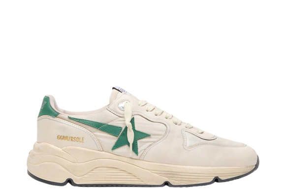 Golden Goose Running White Kaki