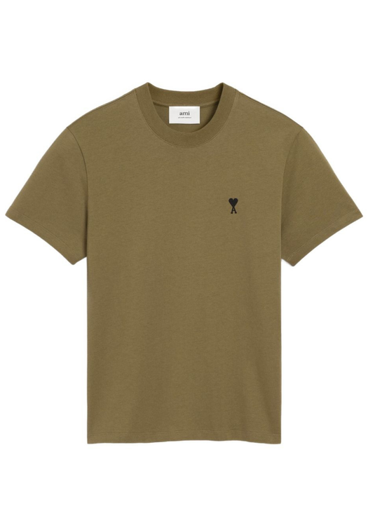 T-Shirt AMI Paris Petit Cœur Kaki