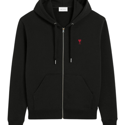 Hoodie Zippé AMI Paris Noir