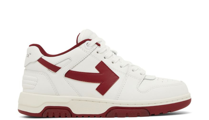 Off-White Out Of Office White Burgundy