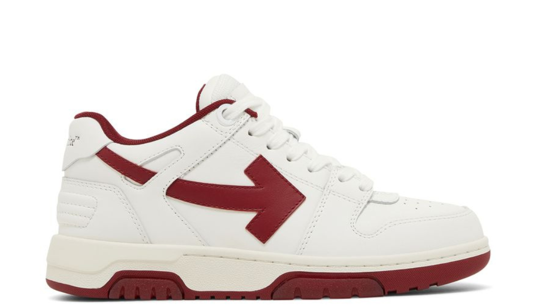 Off-White Out Of Office White Burgundy