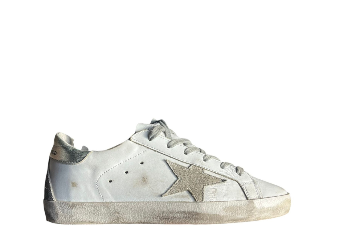Golden Goose Superstar ( White Silver )