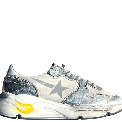 Golden Goose Running ( Metallic Silver )