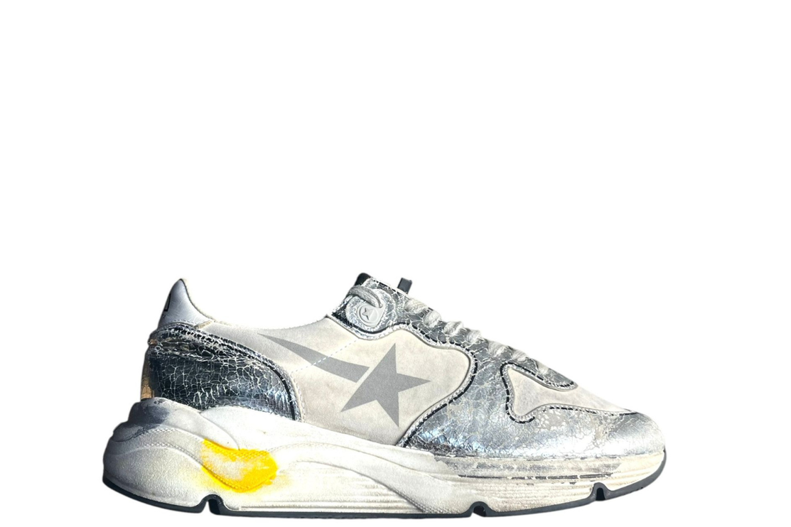 Golden Goose Running ( Metallic Silver )