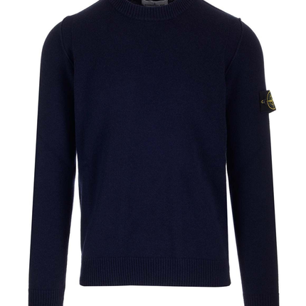 Pull Crewneck Laine Stone Island (Bleu Marine)