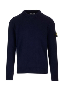 Pull Crewneck Laine Stone Island (Bleu Marine)