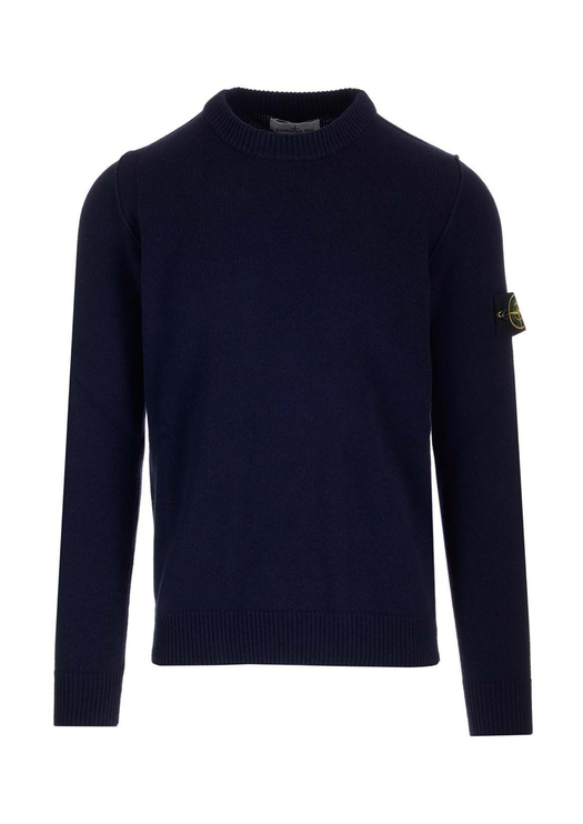 Pull Crewneck Laine Stone Island (Bleu Marine)
