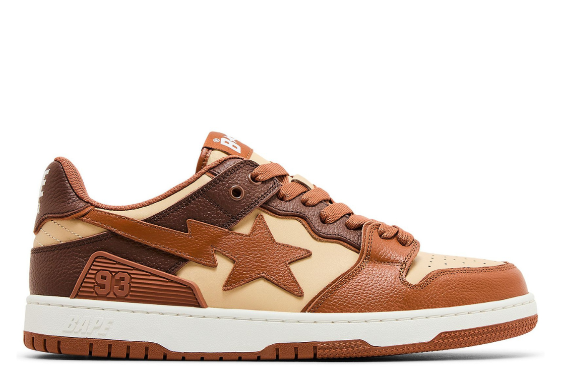 A Bathing Ape Bape Sk8 Sta ( Brown )