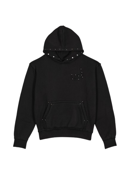 Hoodie Button - Black